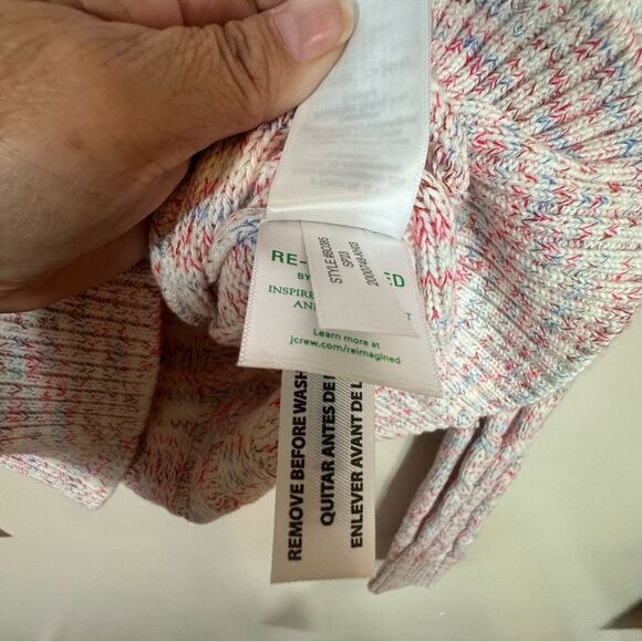 J. Crew Women's Pink and White Knit Sweater - Picture 6 of 10